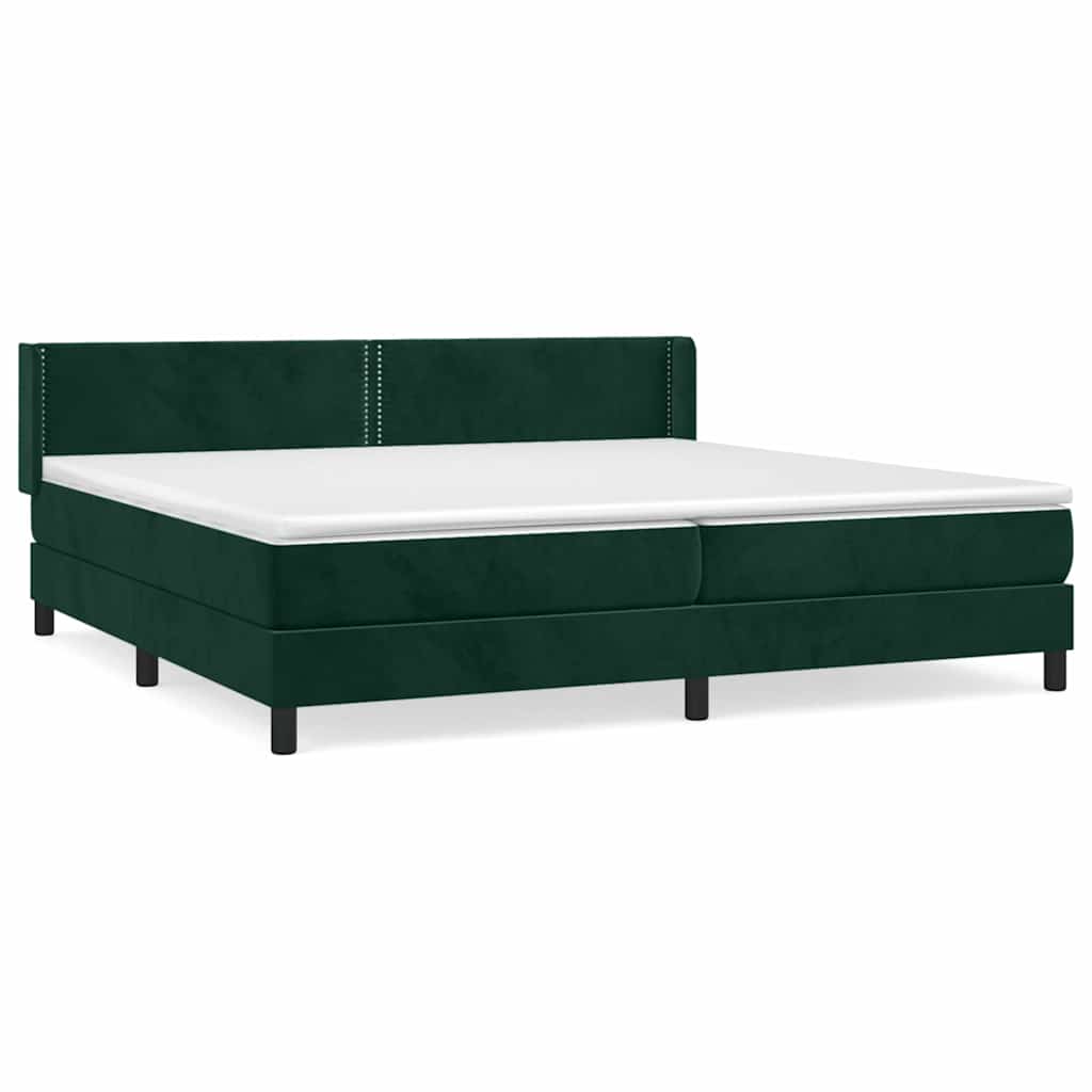 Sommier à lattes de lit et matelas Vert foncé 200x200cm Velours - XIOS
