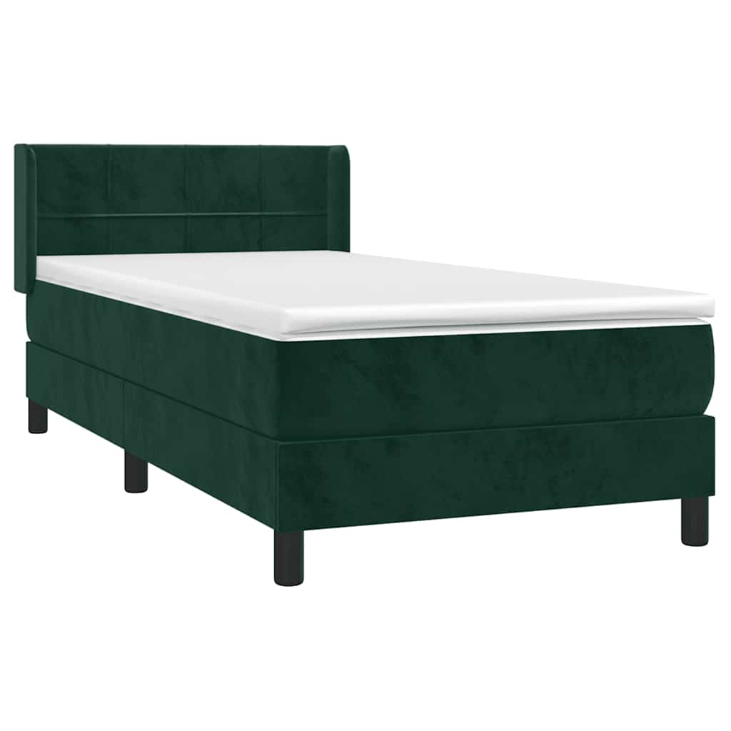 Sommier à lattes de lit et matelas Vert foncé 80x200 cm Velours - XIOS