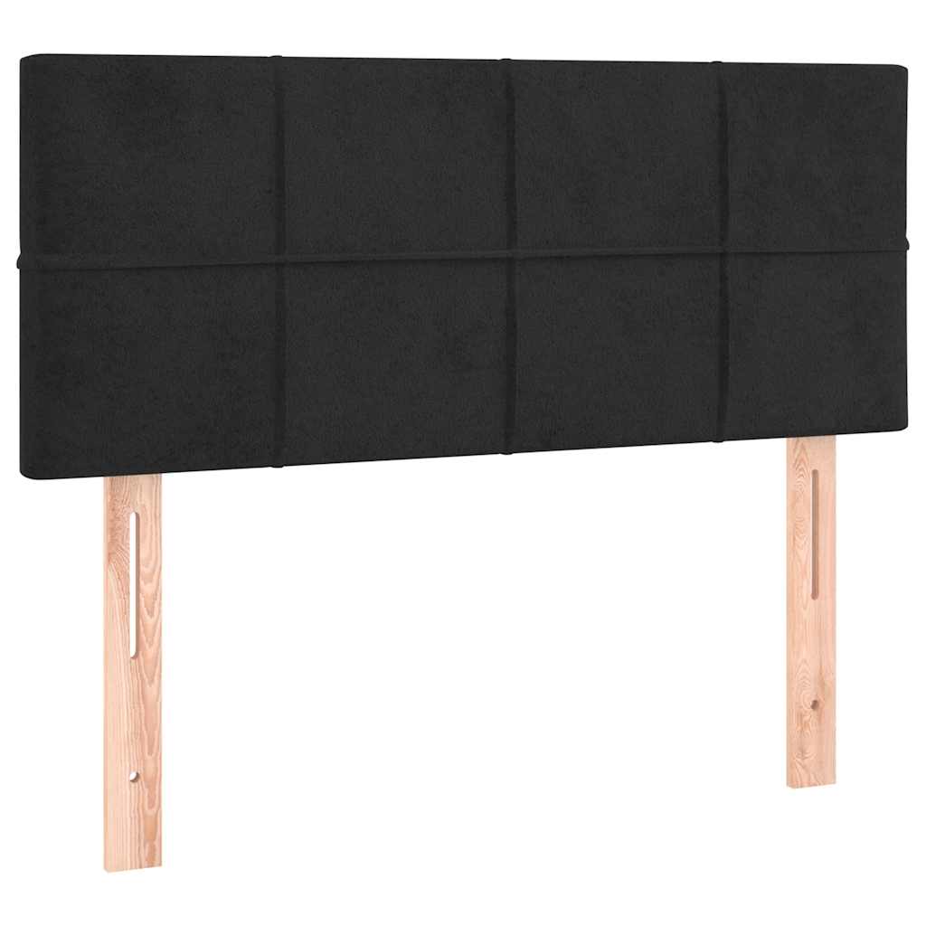 Sommier à lattes de lit avec matelas Noir 90x190 cm Velours - XIOS