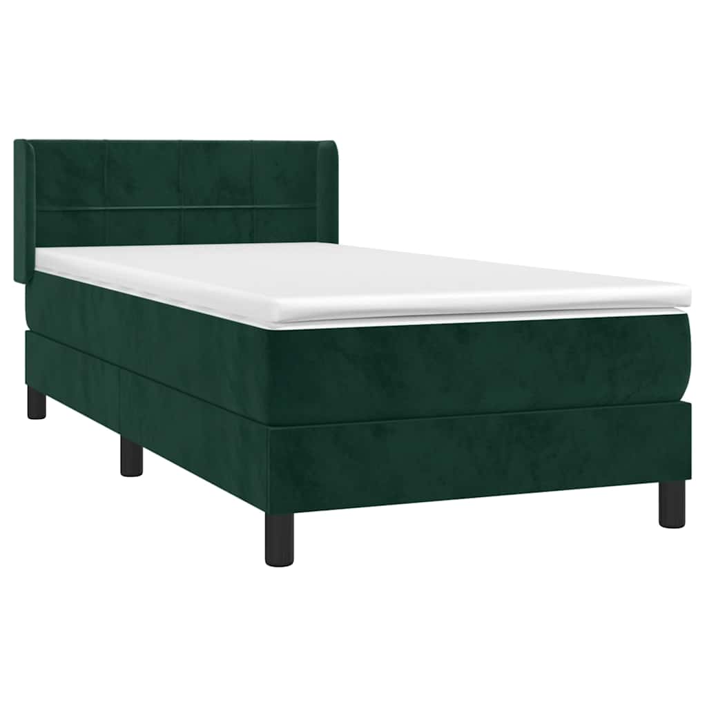 Sommier à lattes de lit avec matelas Vert foncé 100x200 cm - XIOS