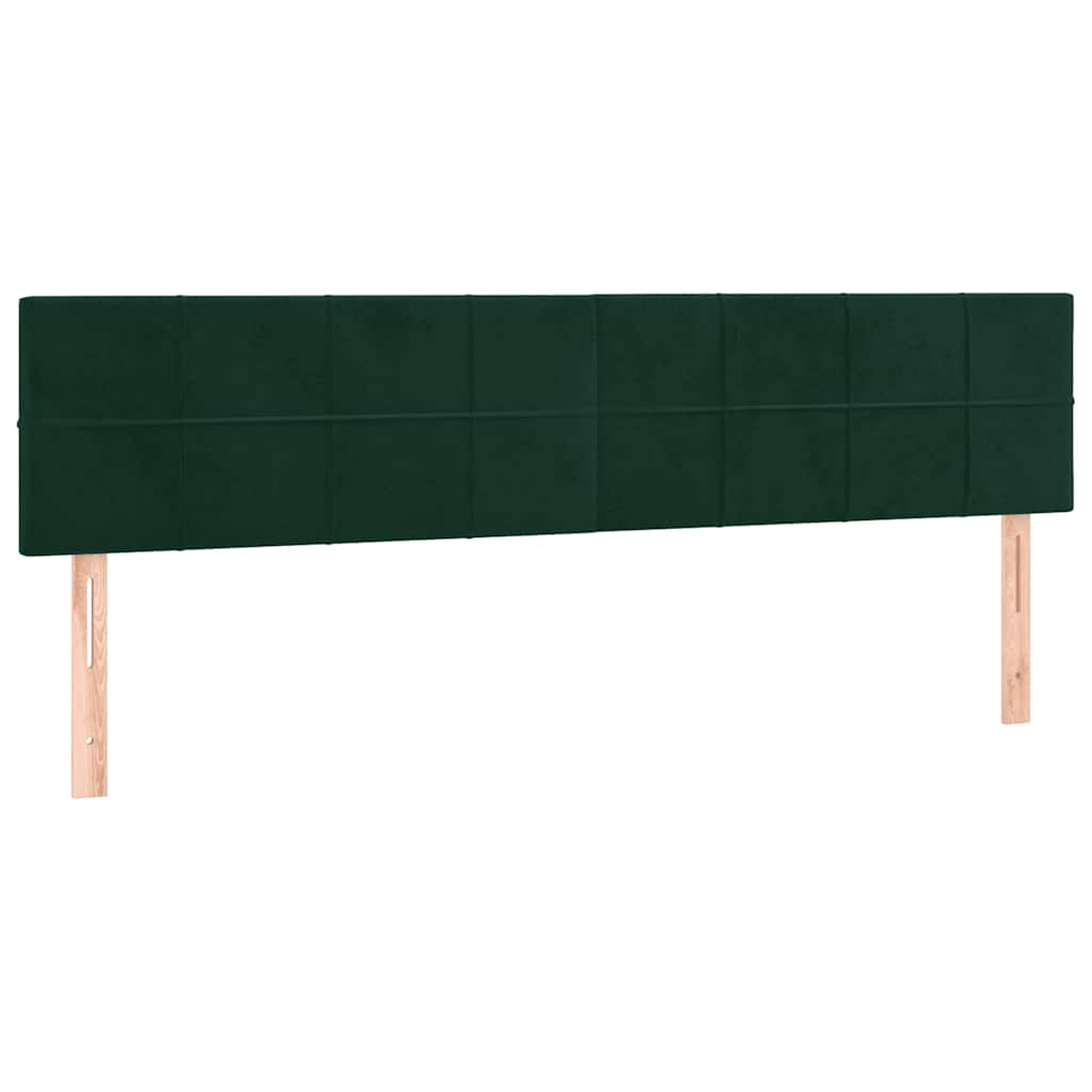 Sommier à lattes de lit et matelas Vert foncé 160x200cm Velours - XIOS