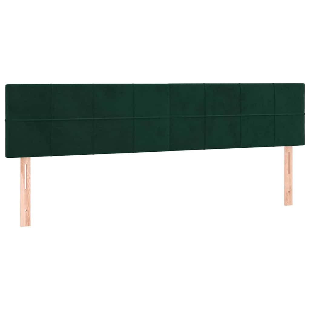 Sommier à lattes de lit et matelas Vert foncé 180x200cm Velours