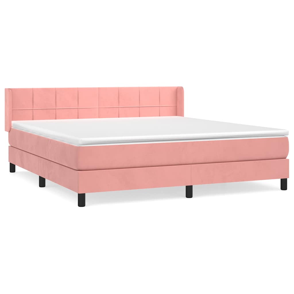 Sommier à lattes de lit avec matelas Rose 180x200 cm Velours - XIOS