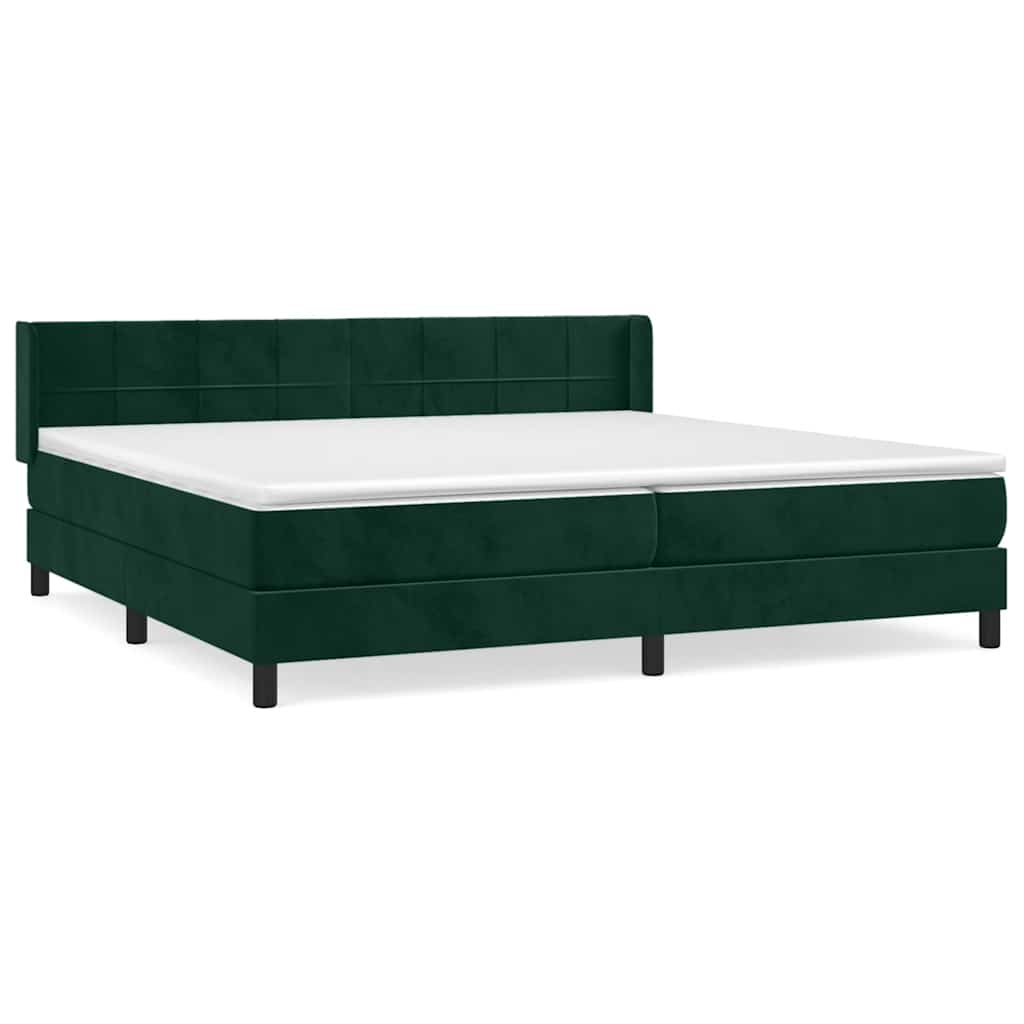 Sommier à lattes de lit et matelas Vert foncé 200x200cm Velours - XIOS