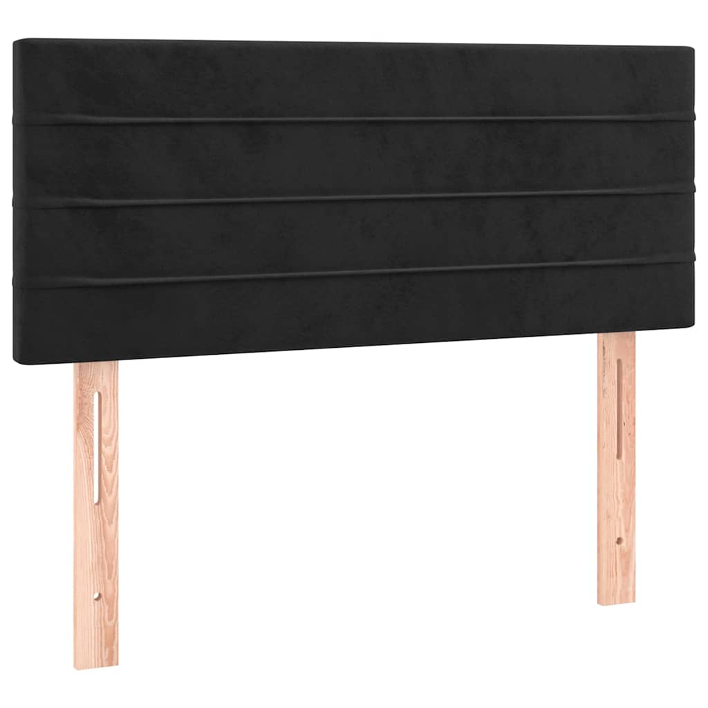 Sommier à lattes de lit et matelas Noir 80x200 cm Velours - XIOS