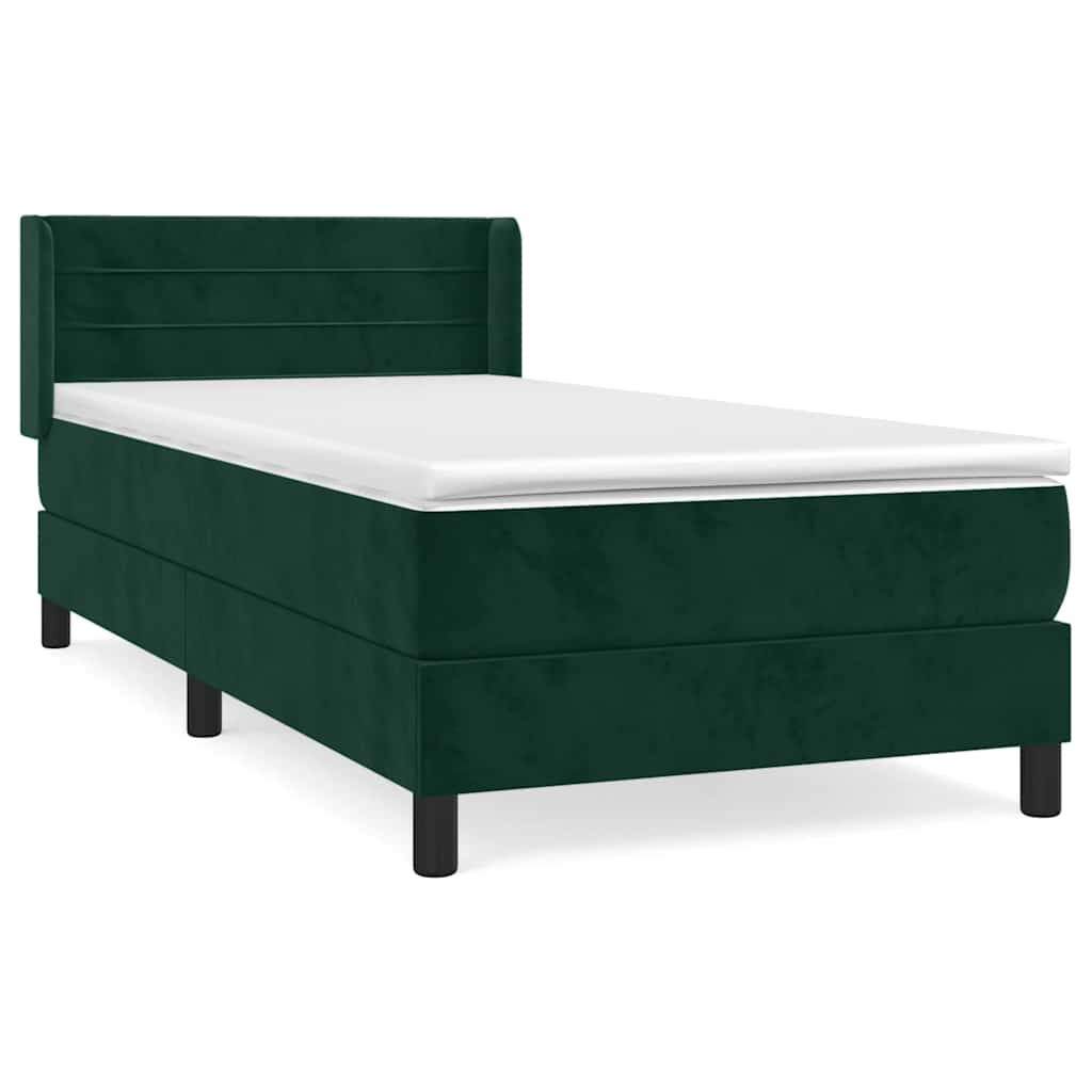 Sommier à lattes de lit et matelas Vert foncé 80x200 cm Velours - XIOS
