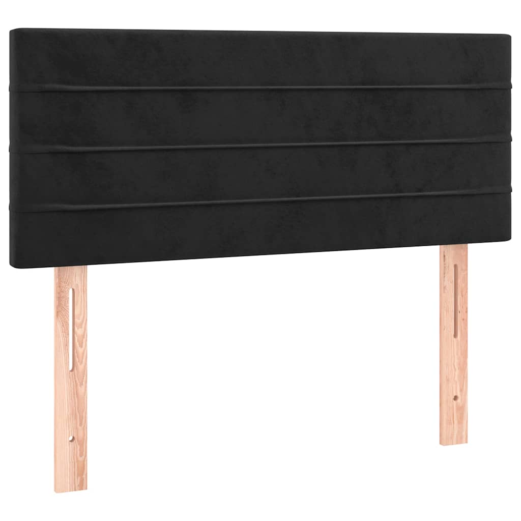 Sommier à lattes de lit avec matelas Noir 90x190 cm Velours - XIOS