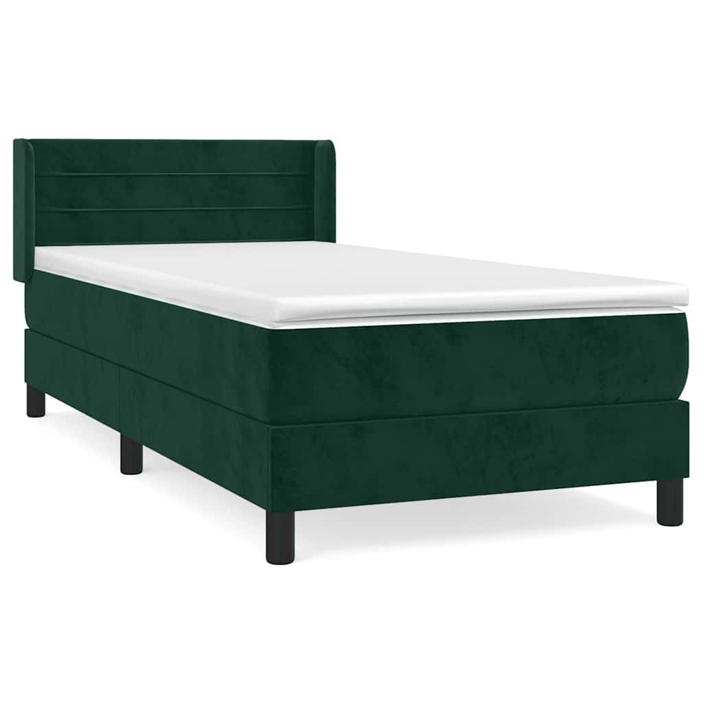Sommier à lattes de lit avec matelas Vert foncé 90x190 cm - XIOS