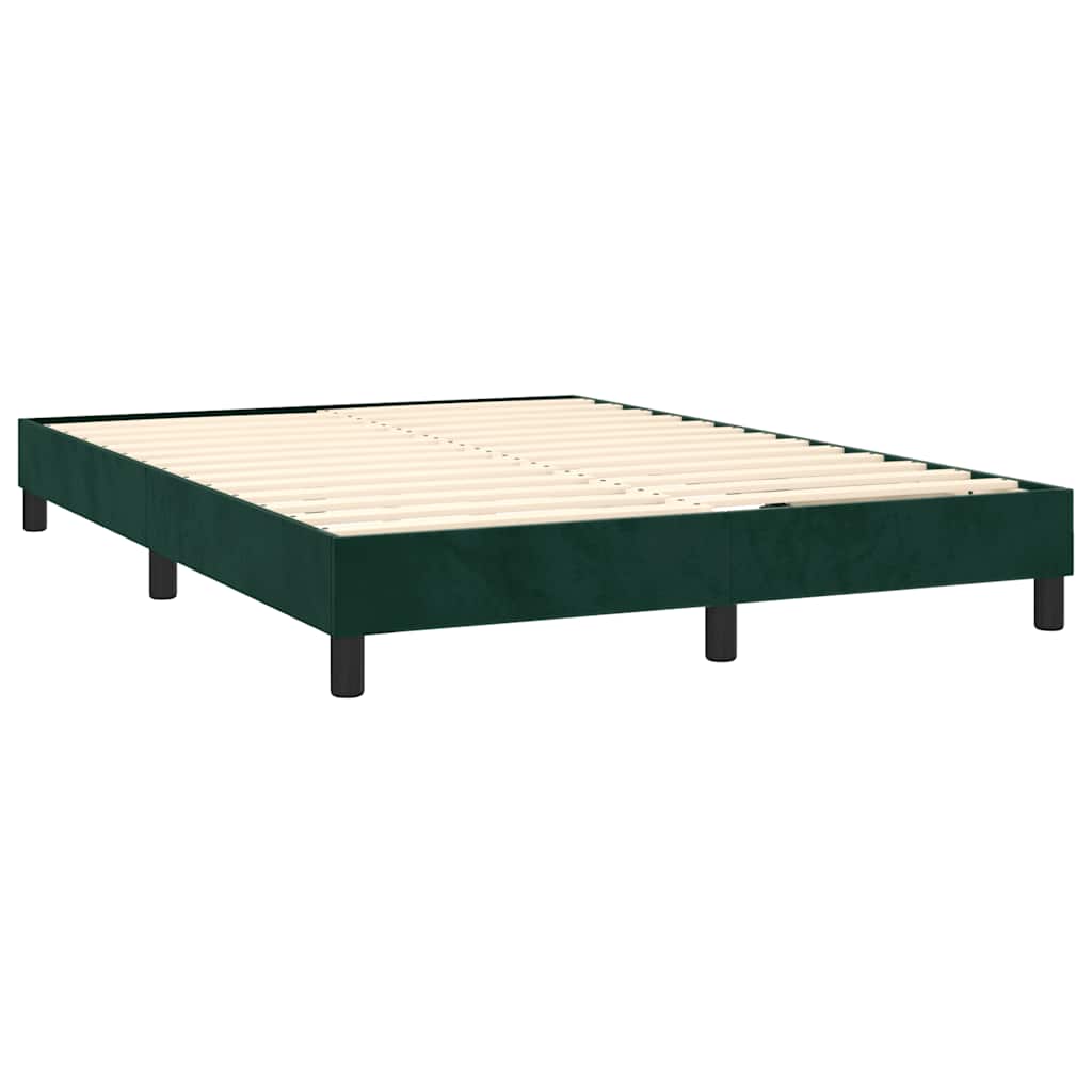 Sommier à lattes de lit et matelas Vert foncé 140x190cm Velours - XIOS