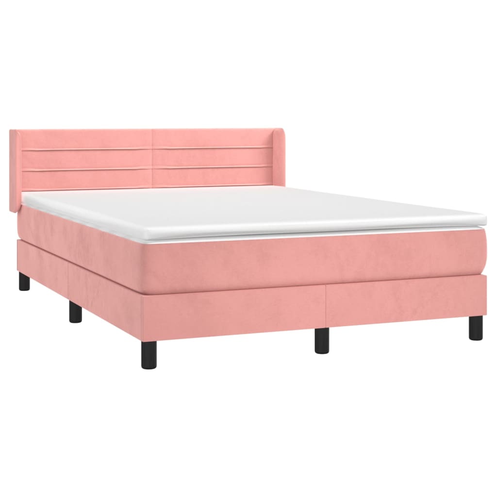 Sommier à lattes de lit avec matelas Rose 140x190 cm Velours - XIOS