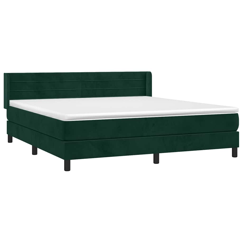 Sommier à lattes de lit et matelas Vert foncé 160x200cm Velours - XIOS