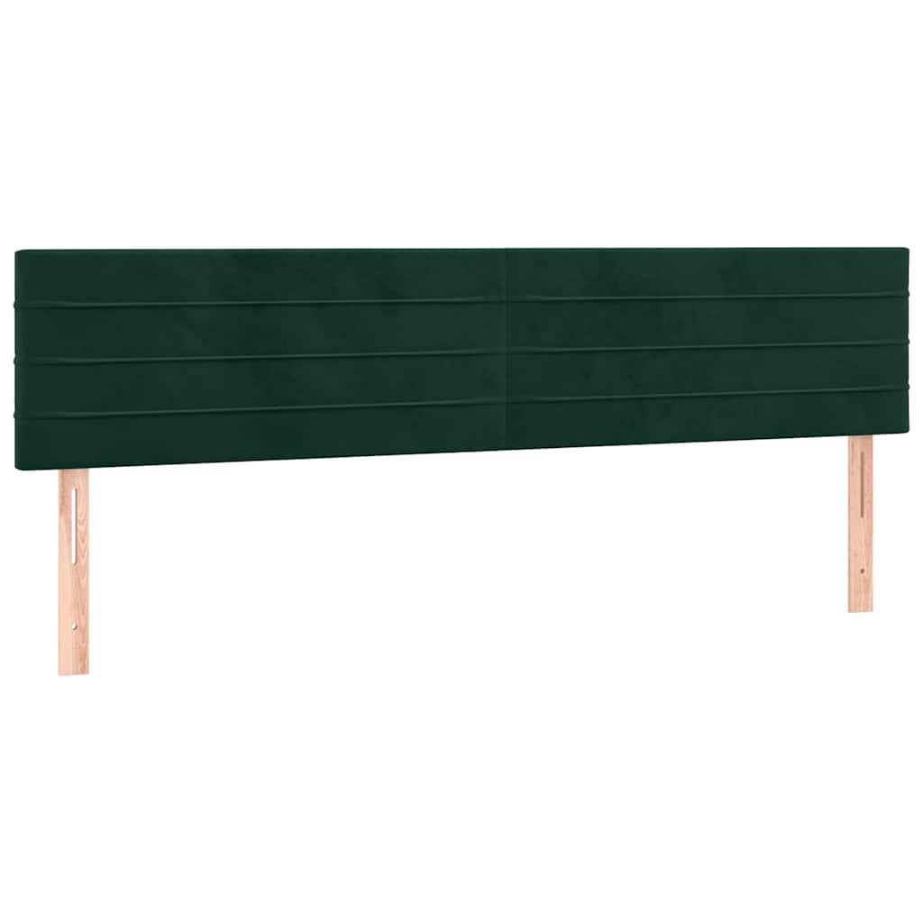 Sommier à lattes de lit et matelas Vert foncé 180x200cm Velours