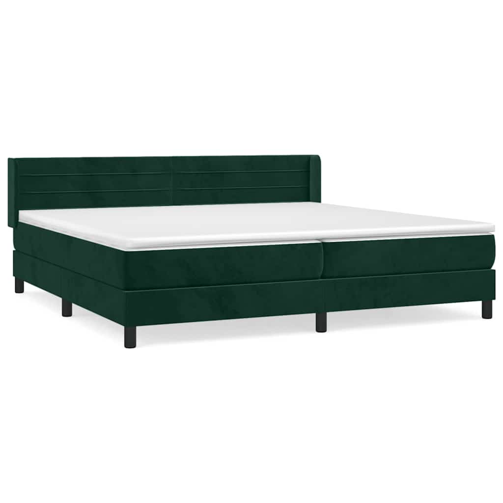 Sommier à lattes de lit et matelas Vert foncé 200x200cm Velours - XIOS