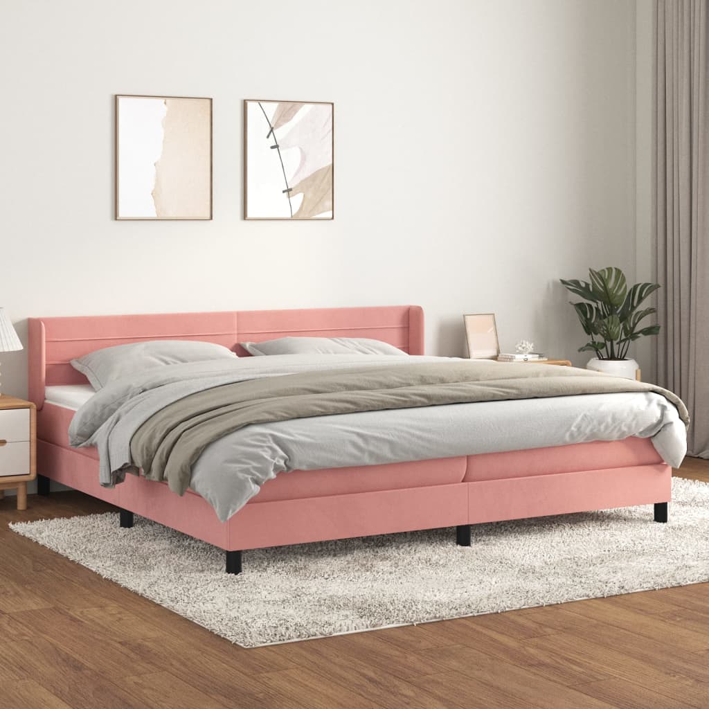 Sommier à lattes de lit avec matelas Rose 200x200 cm Velours - XIOS