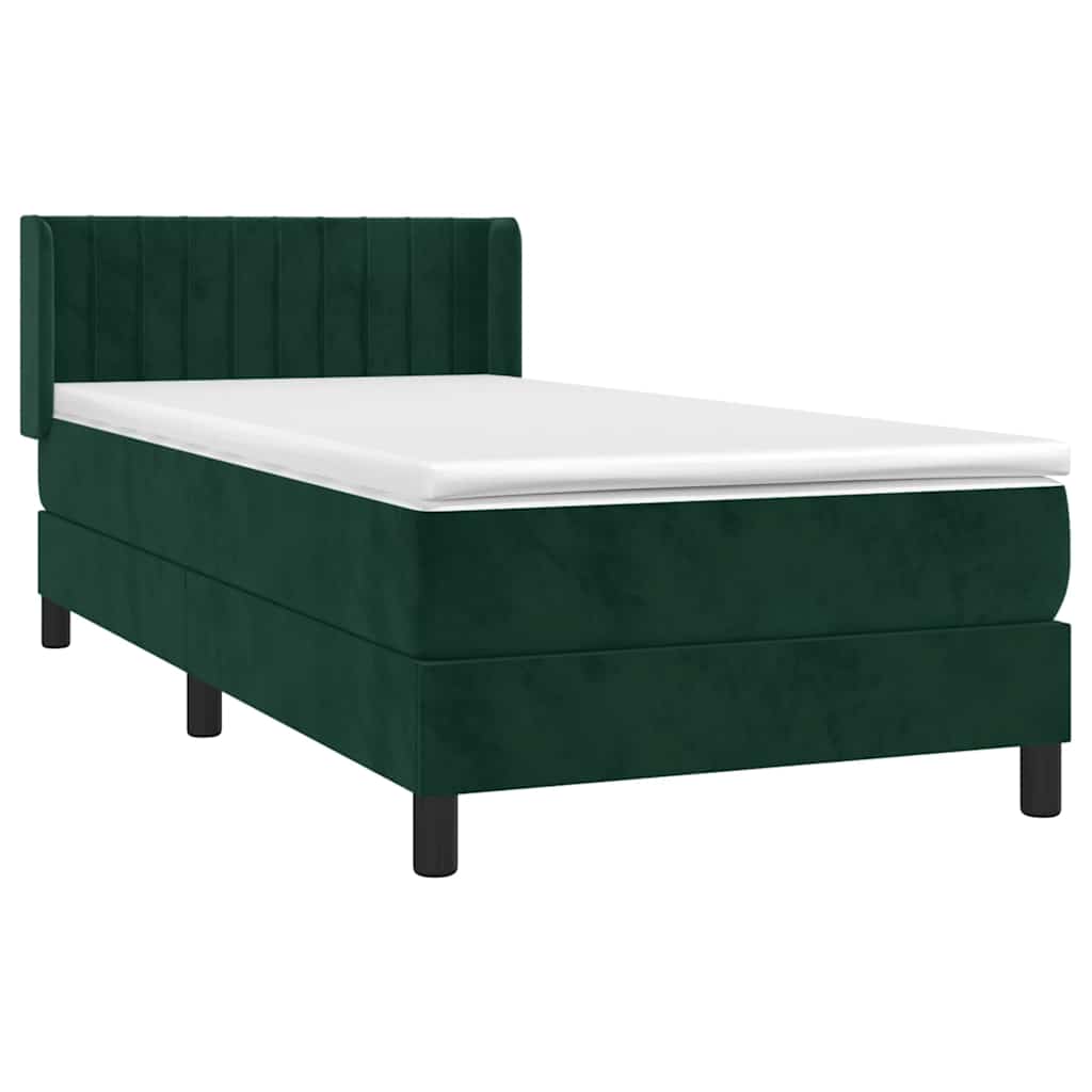 Sommier à lattes de lit avec matelas Vert foncé 90x190 cm - XIOS