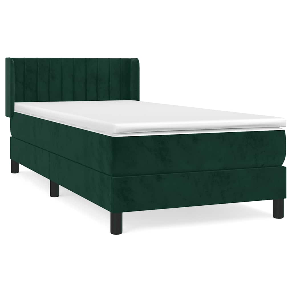 Sommier à lattes de lit avec matelas Vert foncé 90x200 cm - XIOS