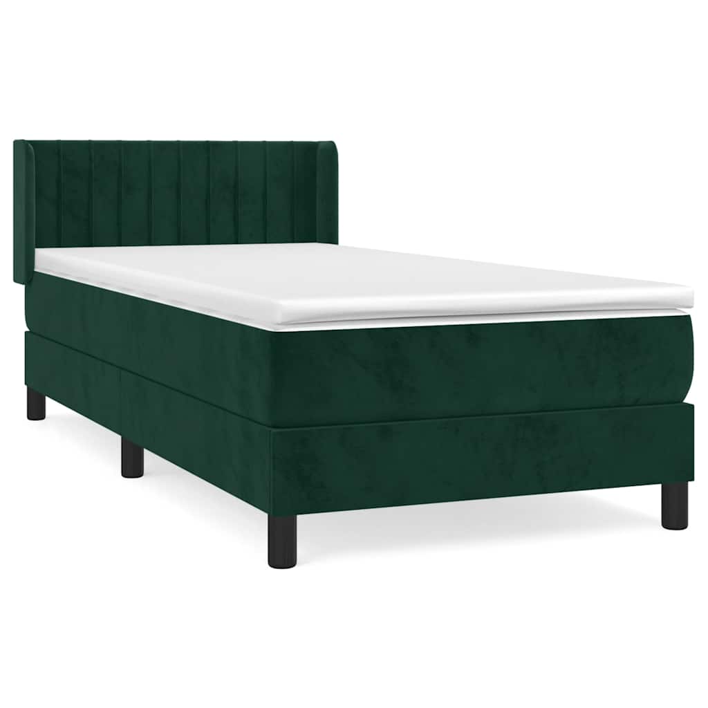 Sommier à lattes de lit avec matelas Vert foncé 100x200 cm - XIOS