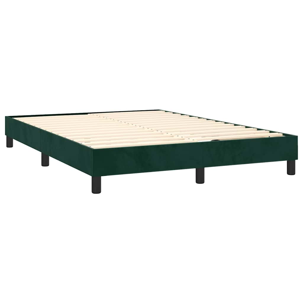 Sommier à lattes de lit et matelas Vert foncé 140x190cm Velours - XIOS