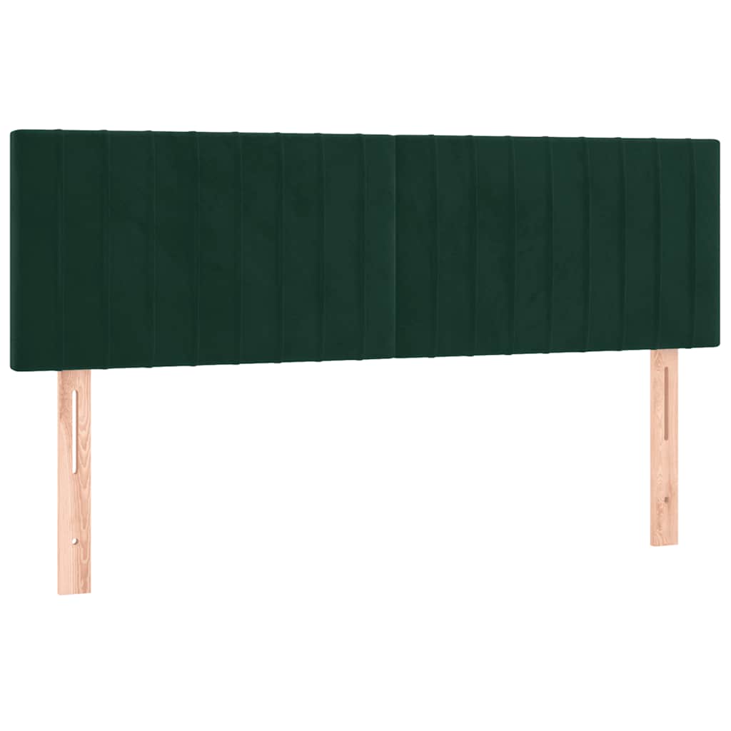 Sommier à lattes de lit et matelas Vert foncé 140x190cm Velours - XIOS