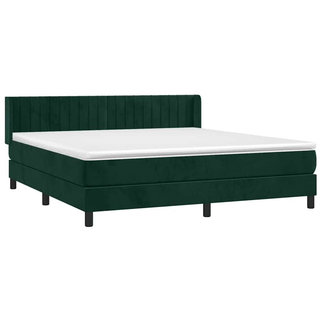 Sommier à lattes de lit et matelas Vert foncé 160x200cm Velours - XIOS