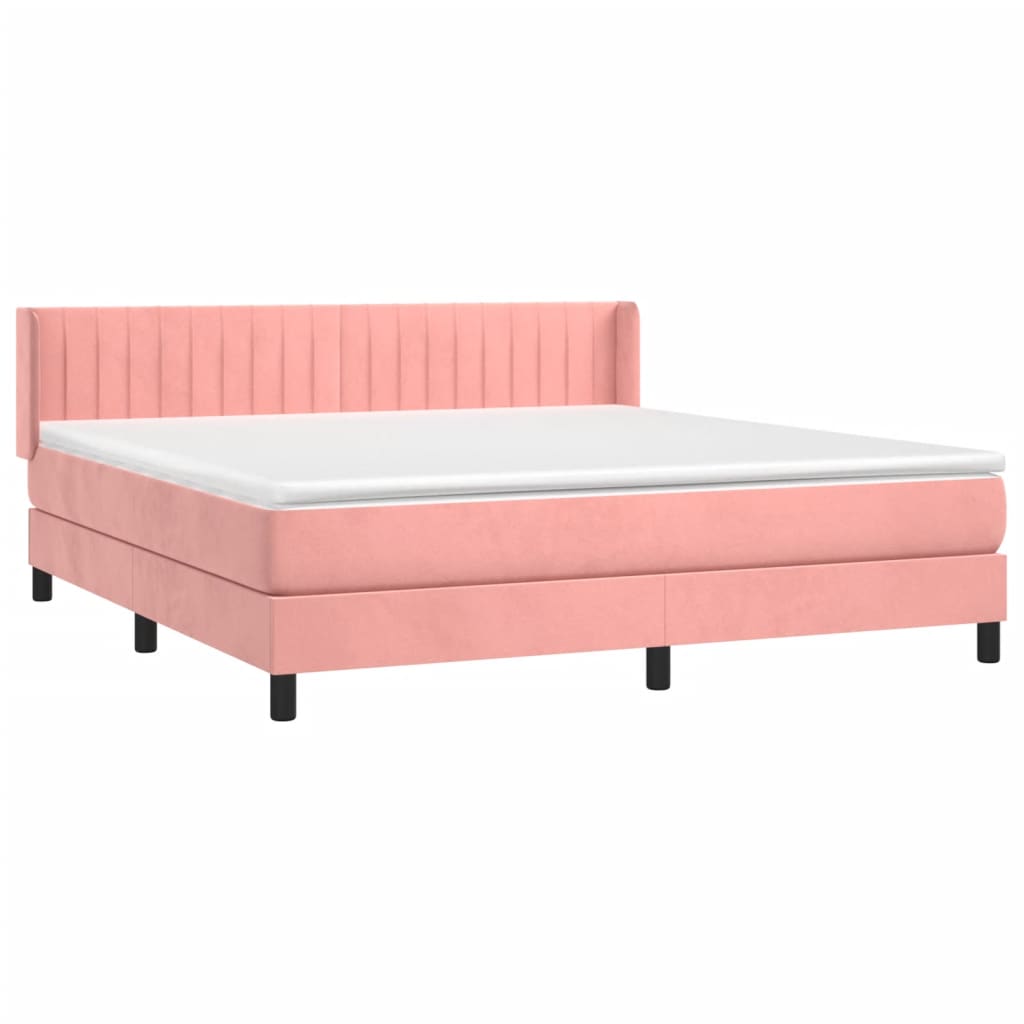 Sommier à lattes de lit avec matelas Rose 160x200 cm Velours - XIOS