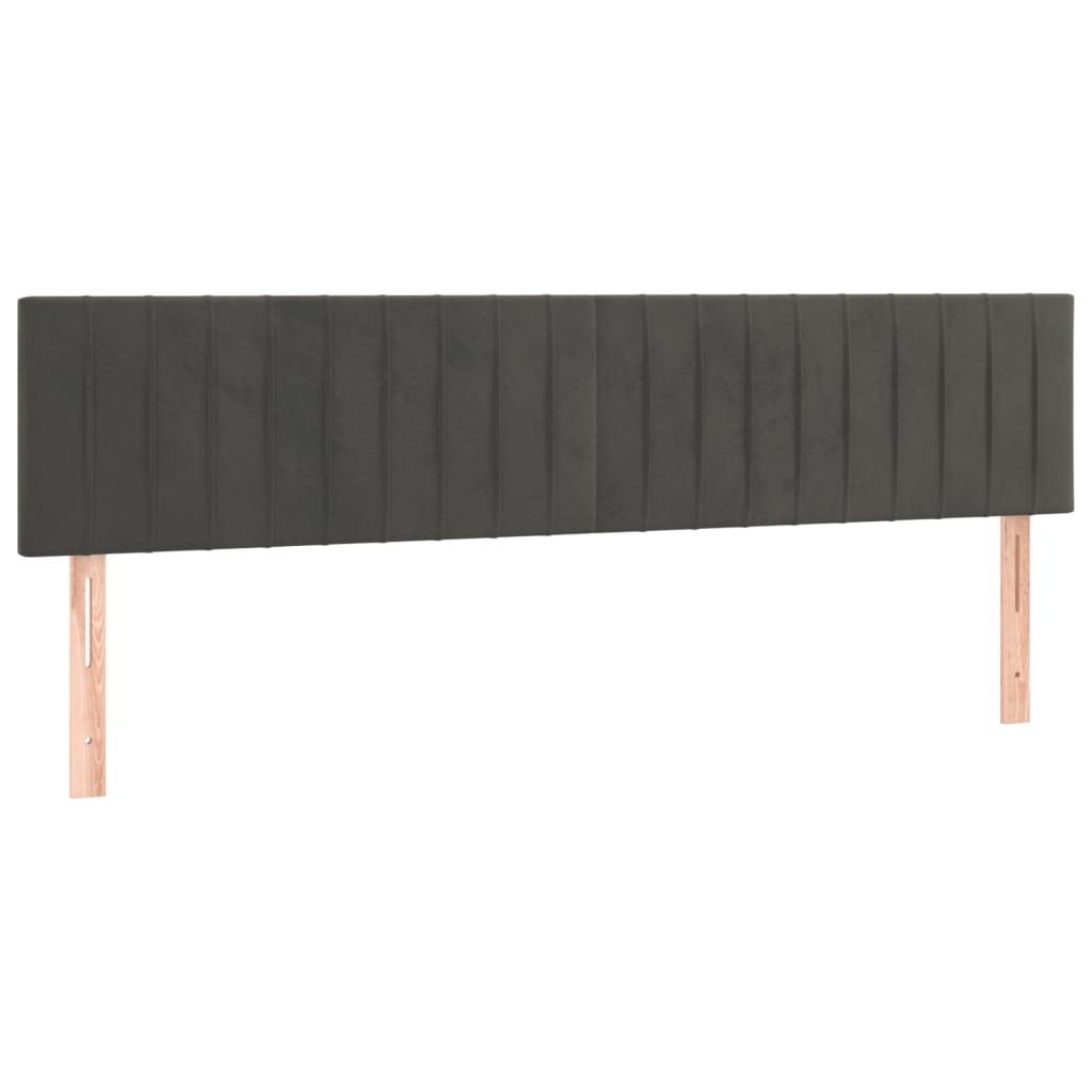 Sommier à lattes de lit et matelas Gris foncé 180x200cm Velours - XIOS
