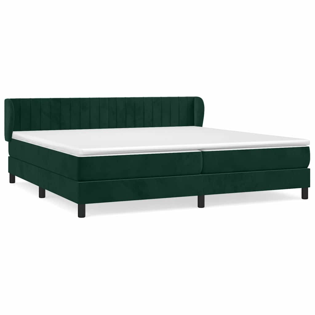 Sommier à lattes de lit et matelas Vert foncé 200x200cm Velours - XIOS