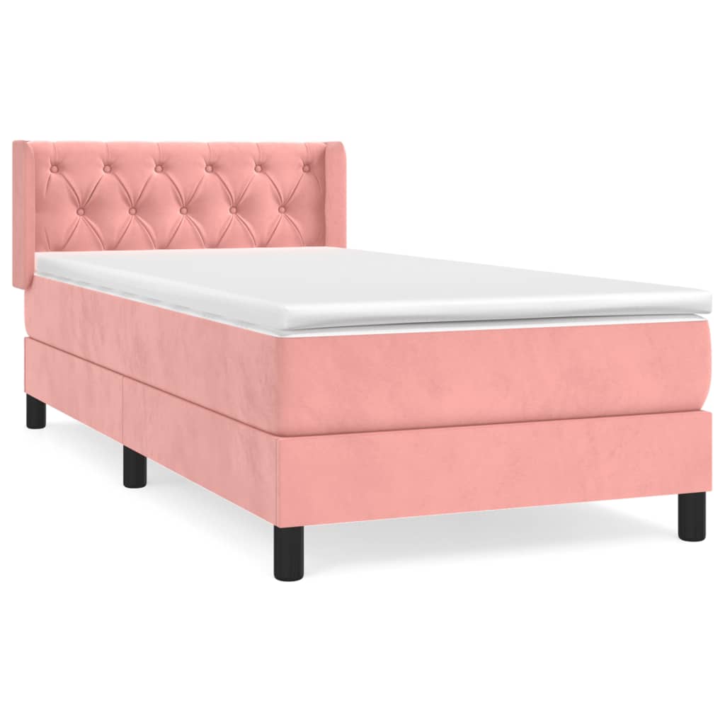 Sommier à lattes de lit et matelas Rose 80x200 cm Velours - XIOS