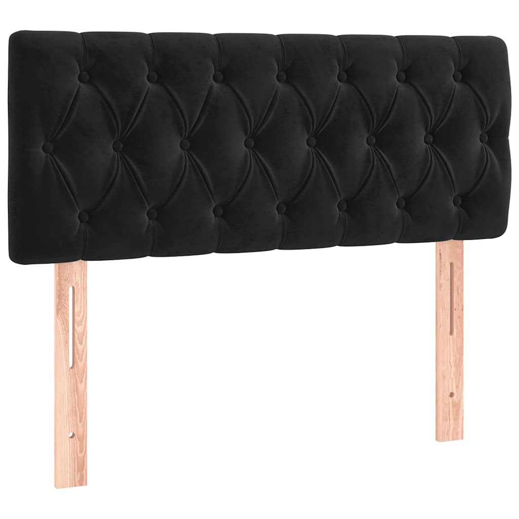 Sommier à lattes de lit avec matelas Noir 90x190 cm Velours - XIOS
