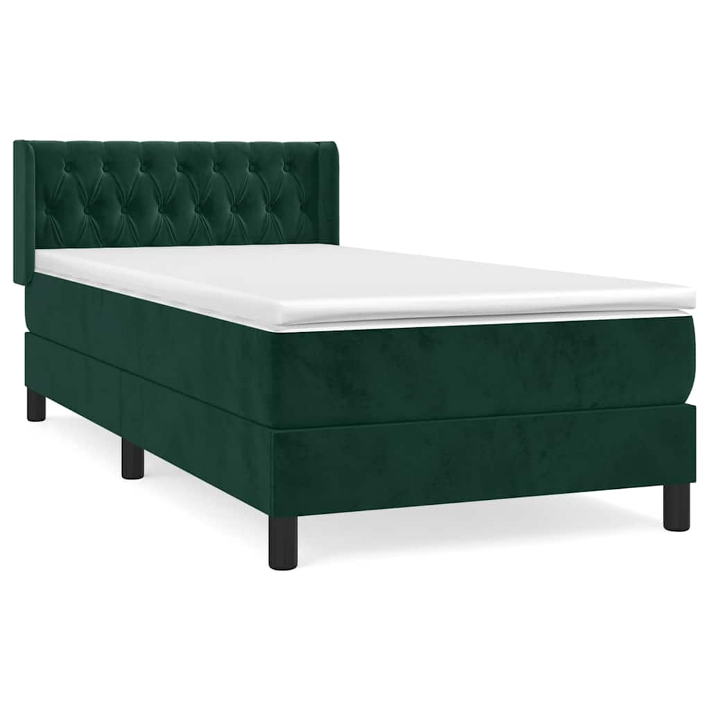 Sommier à lattes de lit avec matelas Vert foncé 90x190 cm - XIOS