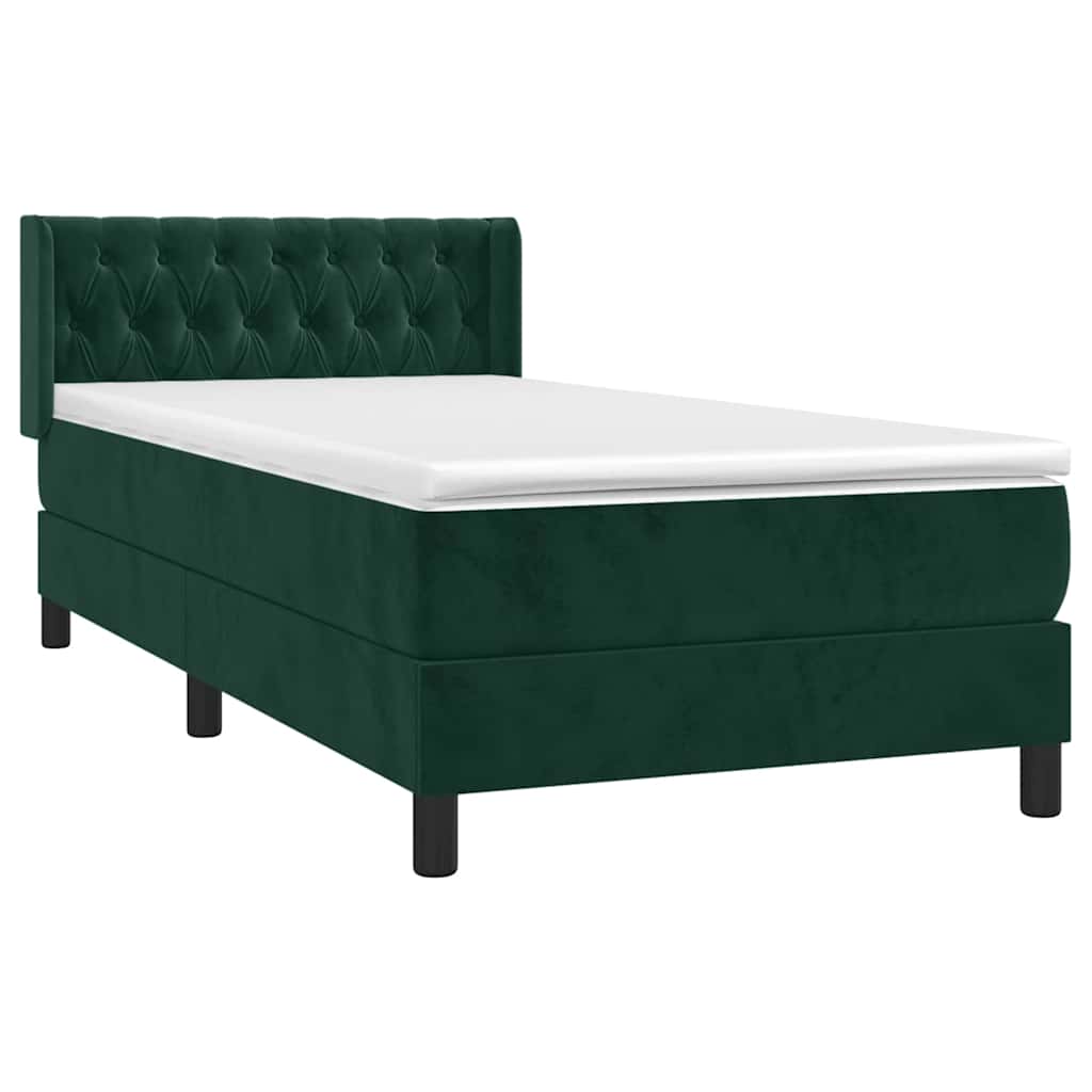 Sommier à lattes de lit avec matelas Vert foncé 90x190 cm - XIOS