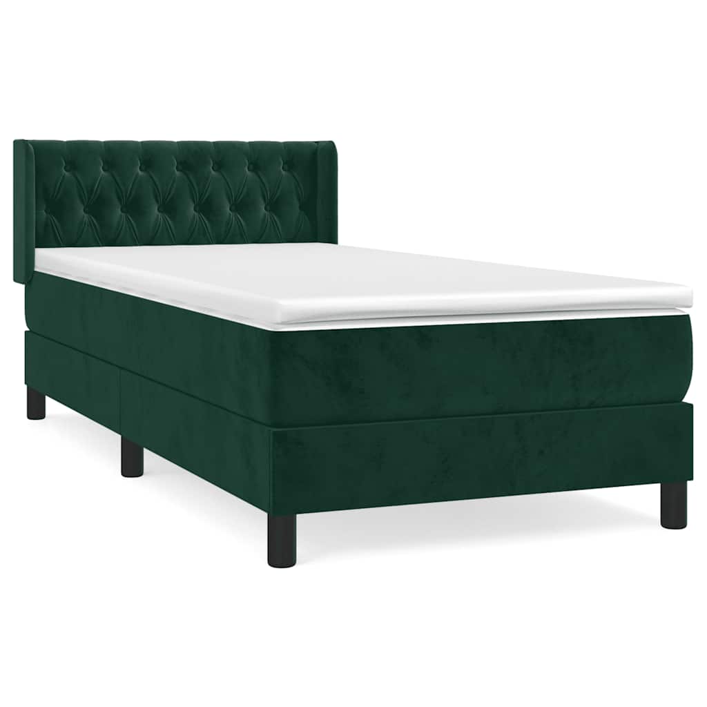 Sommier à lattes de lit avec matelas Vert foncé 90x200 cm - XIOS