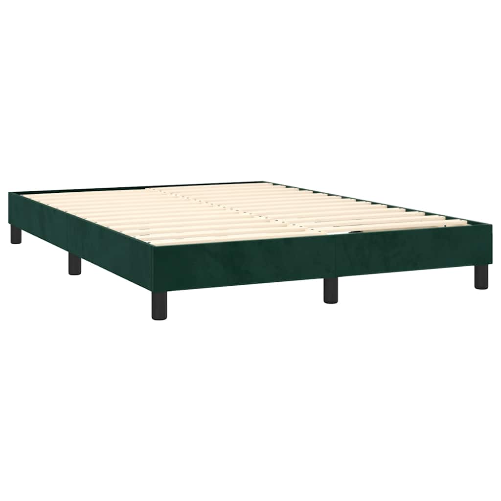 Sommier à lattes de lit et matelas Vert foncé 140x190cm Velours - XIOS
