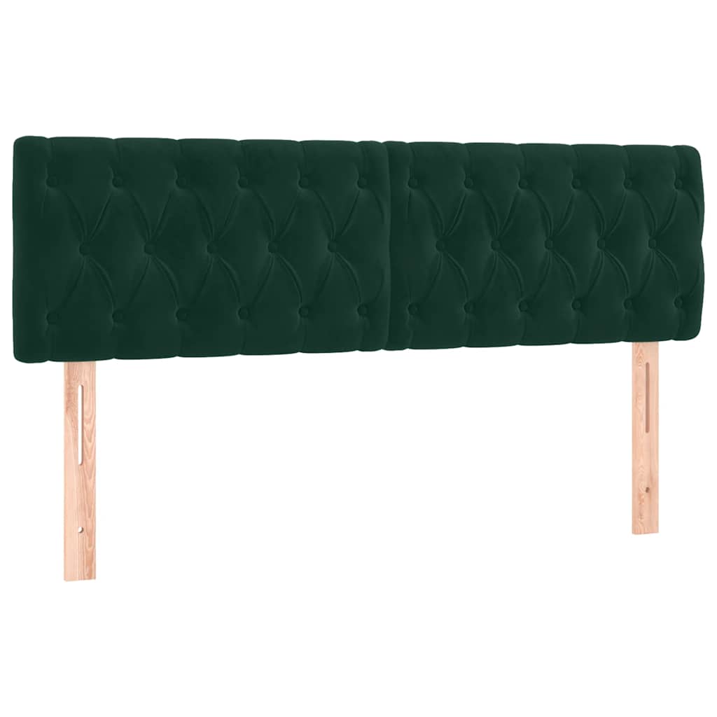 Sommier à lattes de lit et matelas Vert foncé 140x200cm Velours - XIOS