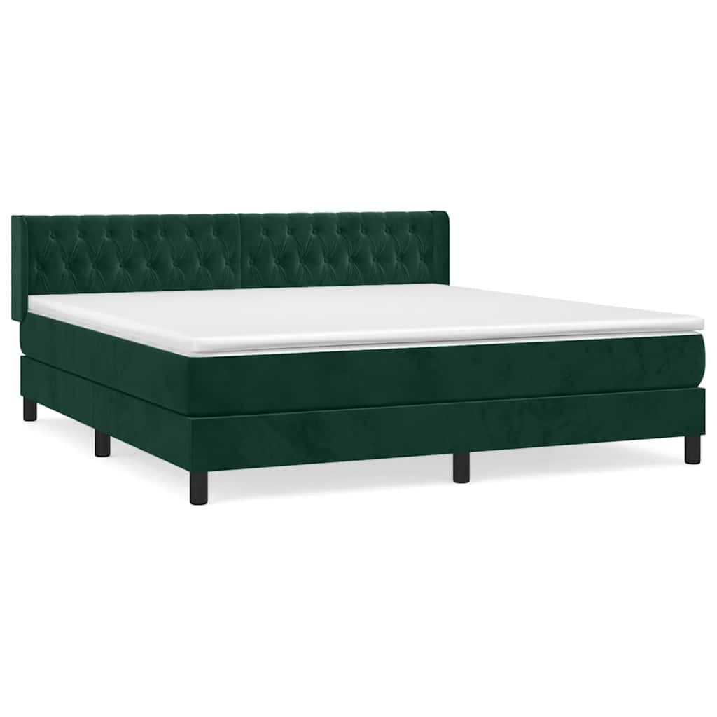 Sommier à lattes de lit et matelas Vert foncé 180x200cm Velours - XIOS