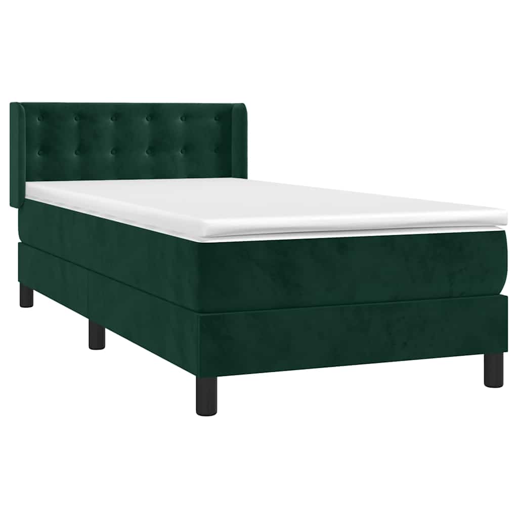 Sommier à lattes de lit et matelas Vert foncé 80x200 cm Velours - XIOS