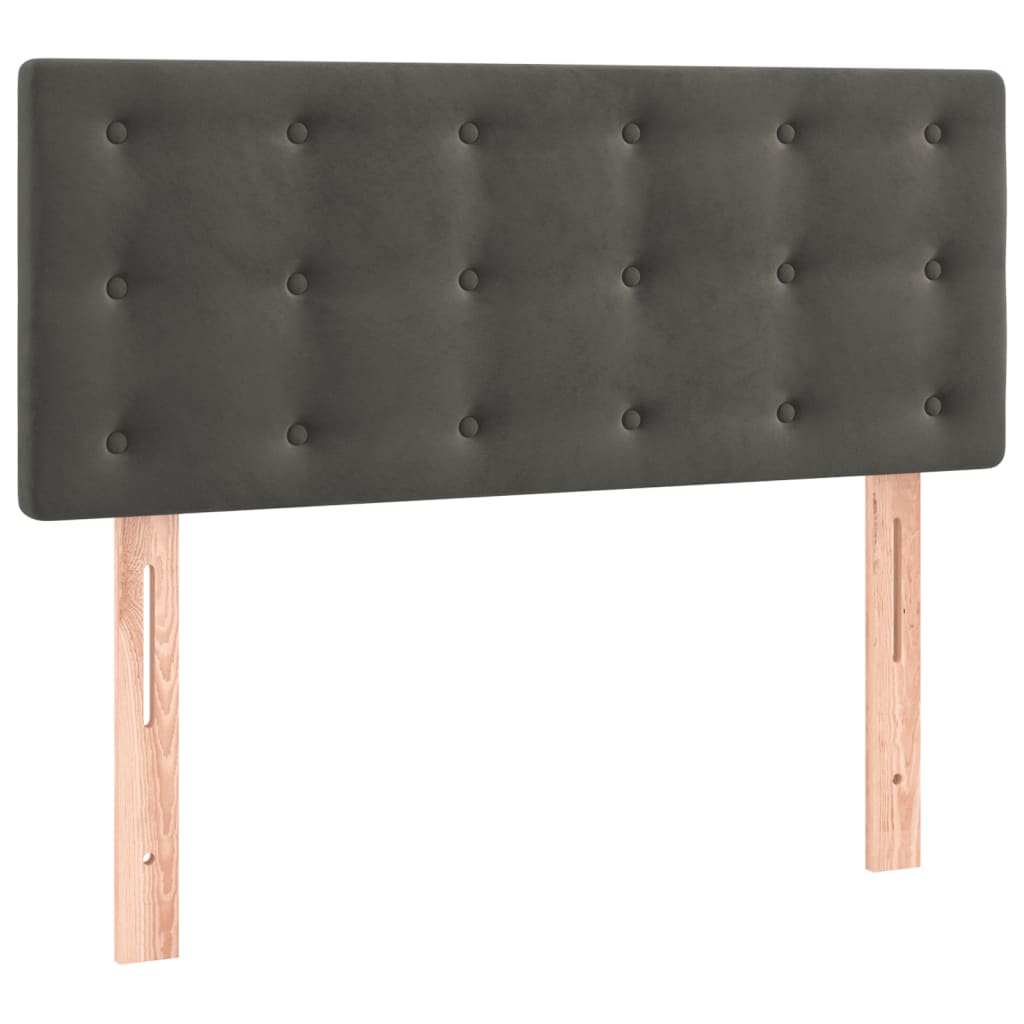 Sommier à lattes de lit et matelas Gris foncé 90x190 cm Velours - XIOS