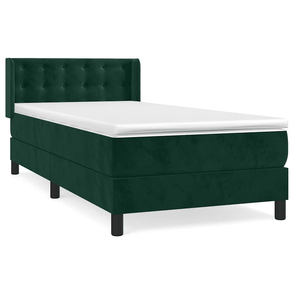 Sommier à lattes de lit avec matelas Vert foncé 90x190 cm - XIOS
