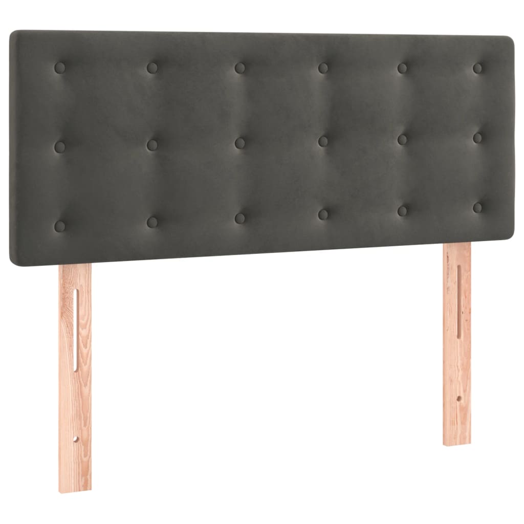 Sommier à lattes de lit et matelas Gris foncé 90x200 cm Velours - XIOS