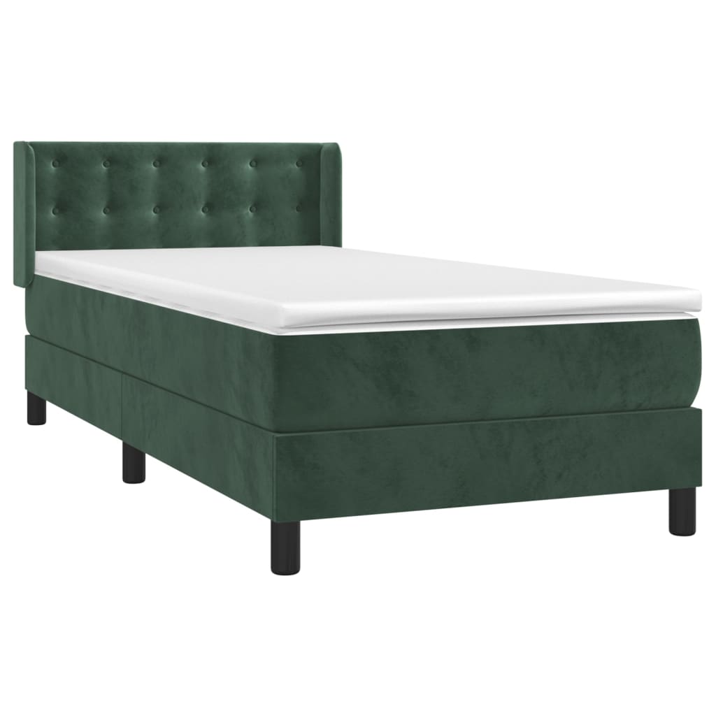 Sommier à lattes de lit avec matelas Vert foncé 90x200 cm - XIOS