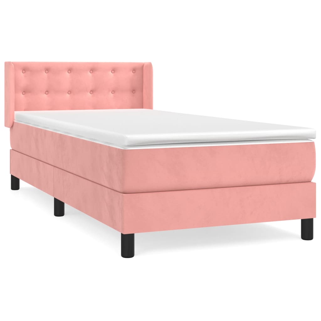 Sommier à lattes de lit avec matelas Rose 90x200 cm Velours - XIOS