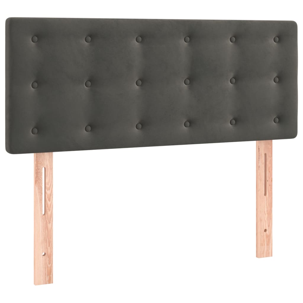 Sommier à lattes de lit avec matelas Gris foncé 100x200 cm
