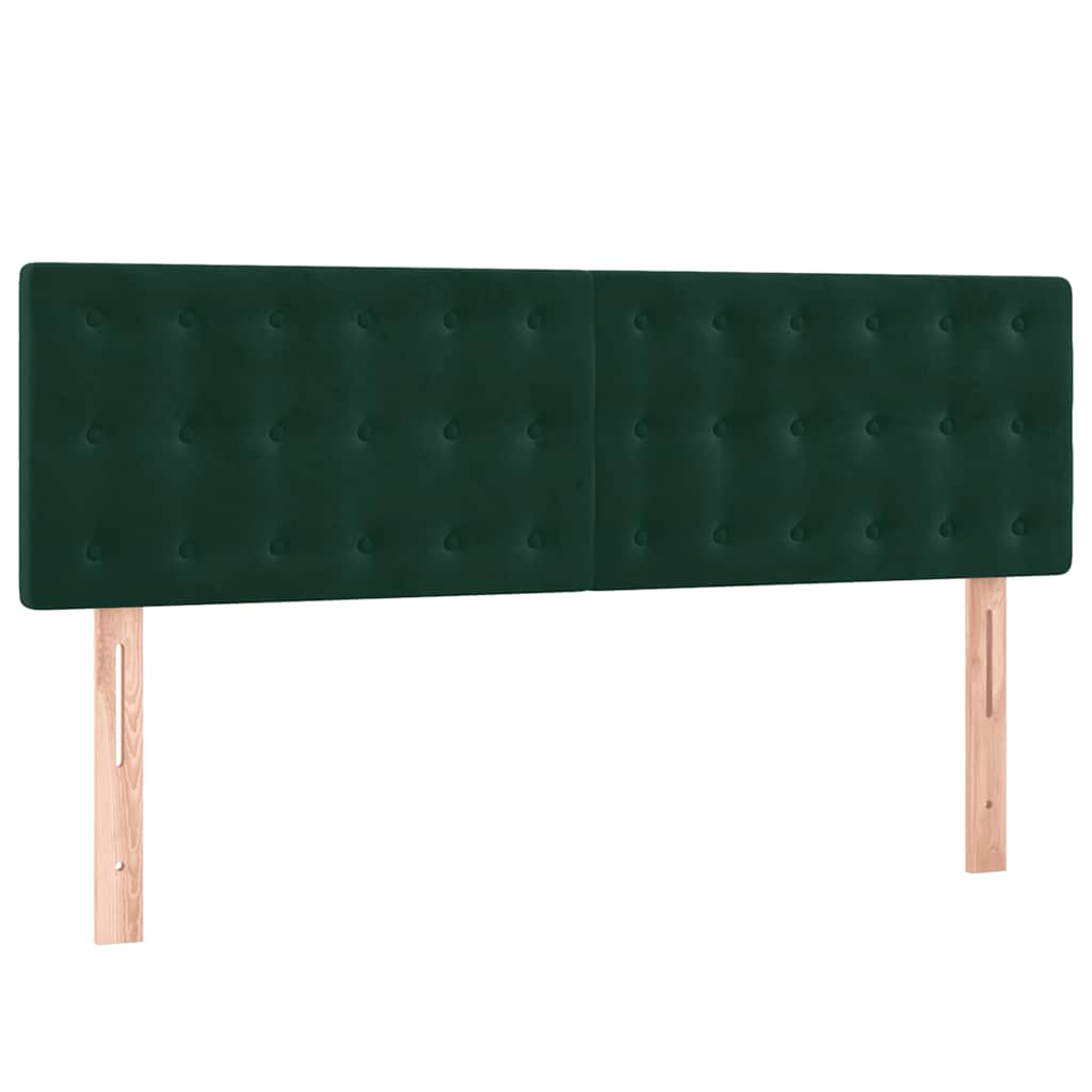 Sommier à lattes de lit et matelas Vert foncé 140x190cm Velours - XIOS