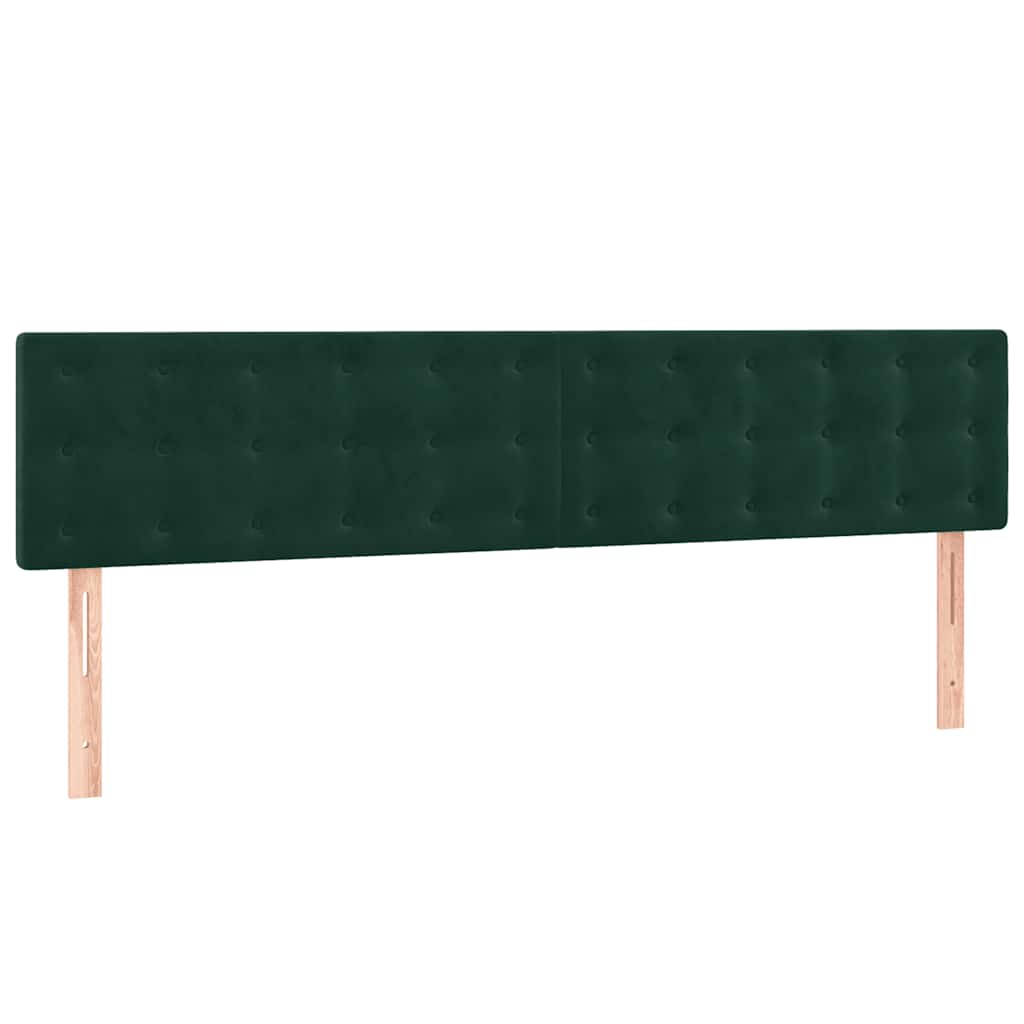 Sommier à lattes de lit et matelas Vert foncé 160x200cm Velours - XIOS