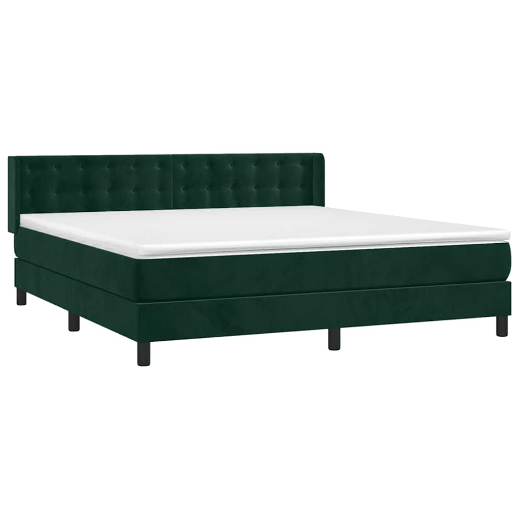 Sommier à lattes de lit et matelas Vert foncé 180x200cm Velours - XIOS