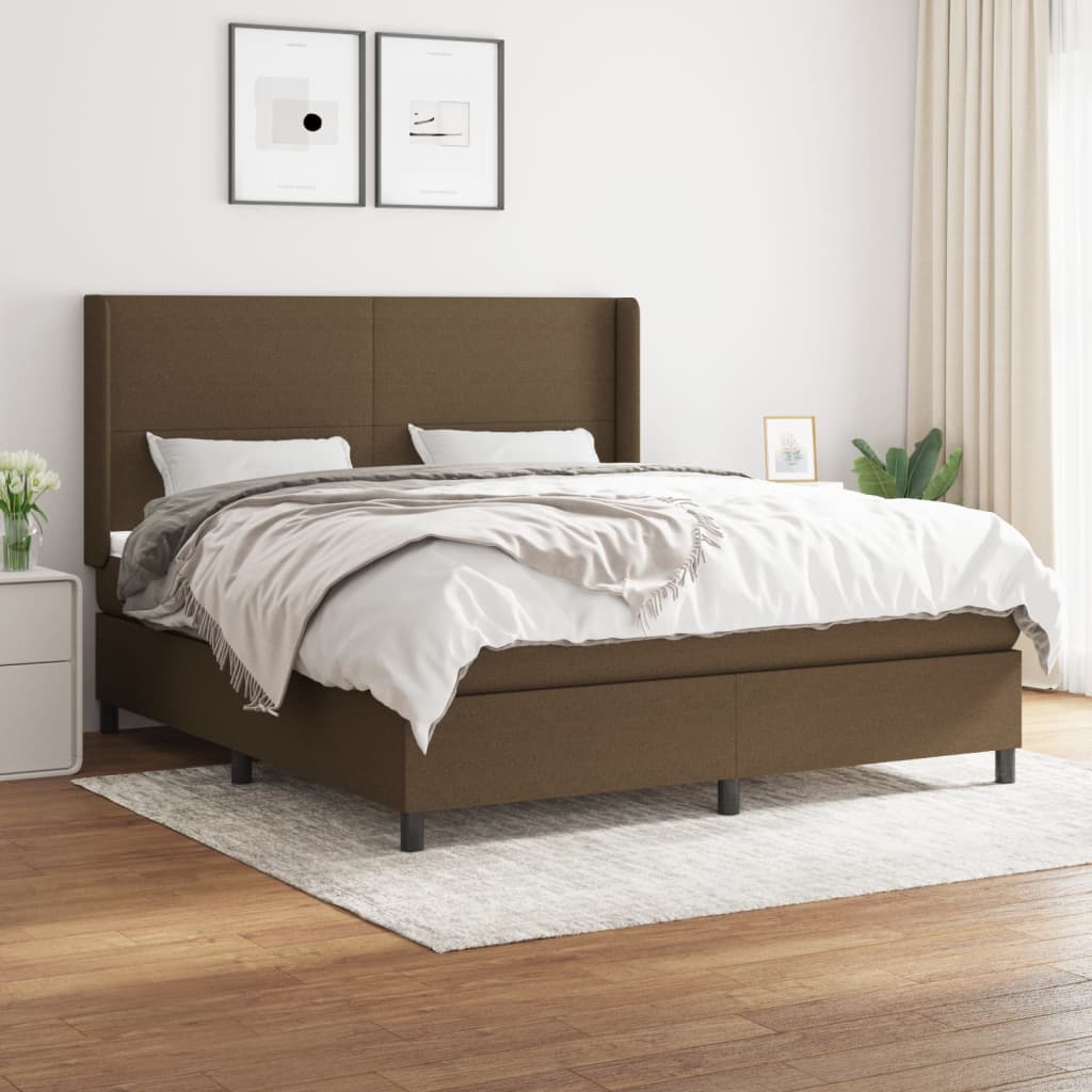 Sommier à lattes de lit avec matelas Marron foncé 160x200 cm - XIOS