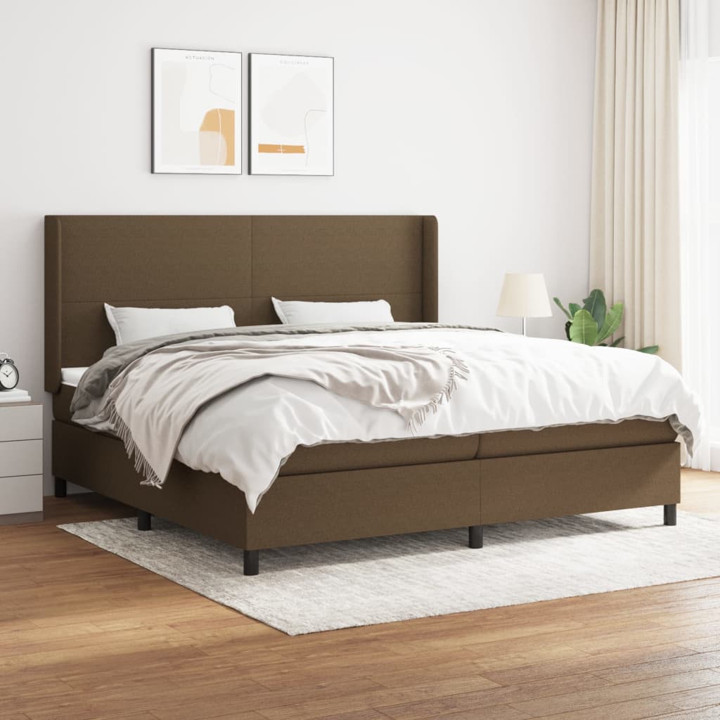Sommier à lattes de lit avec matelas Marron foncé 200x200 cm - XIOS