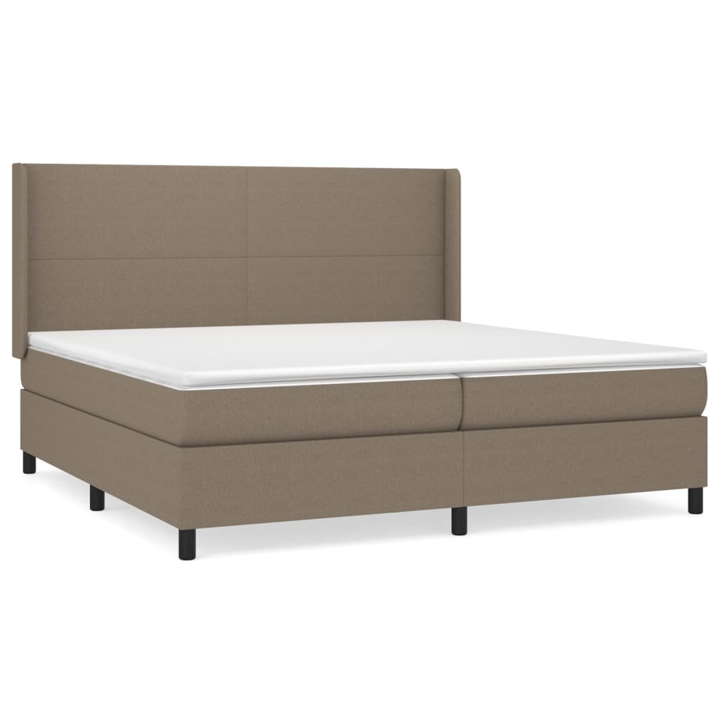 Sommier à lattes de lit avec matelas Taupe 200x200 cm Tissu - XIOS