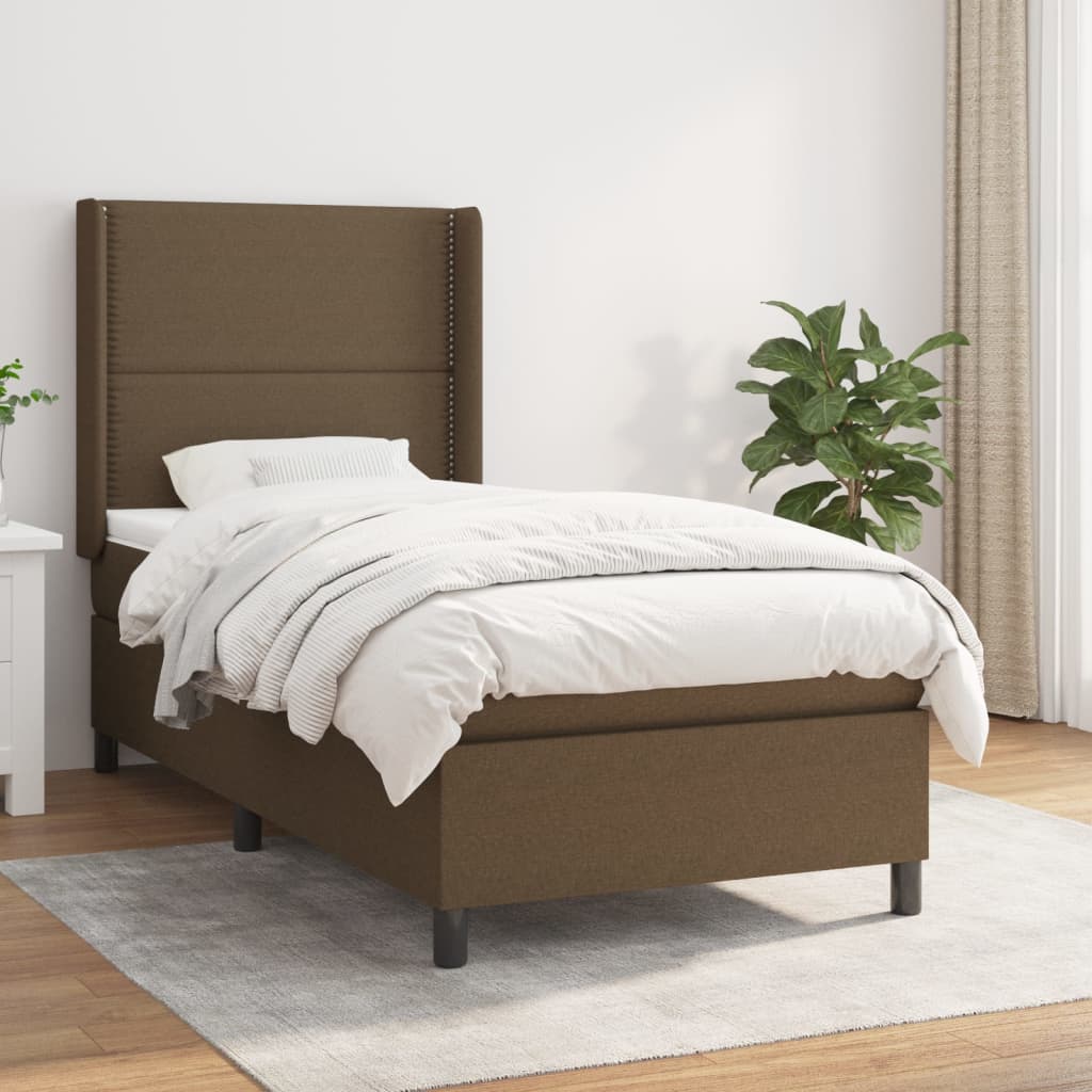 Sommier à lattes de lit avec matelas Marron foncé 100x200 cm - XIOS