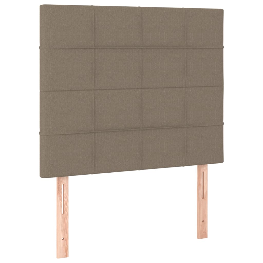 Sommier à lattes de lit avec matelas Taupe 90x190 cm Tissu - XIOS
